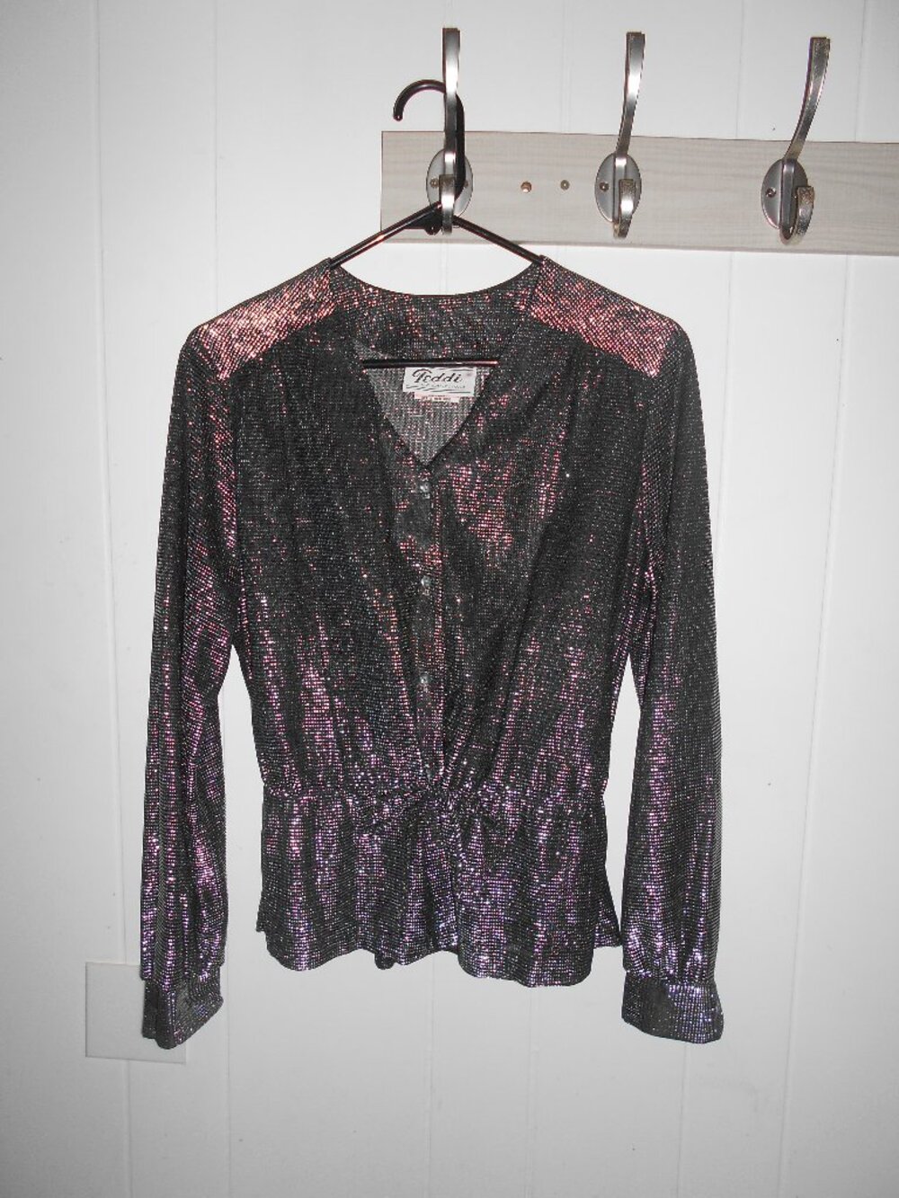 Metallic Shiny Sheer Top-NWOT